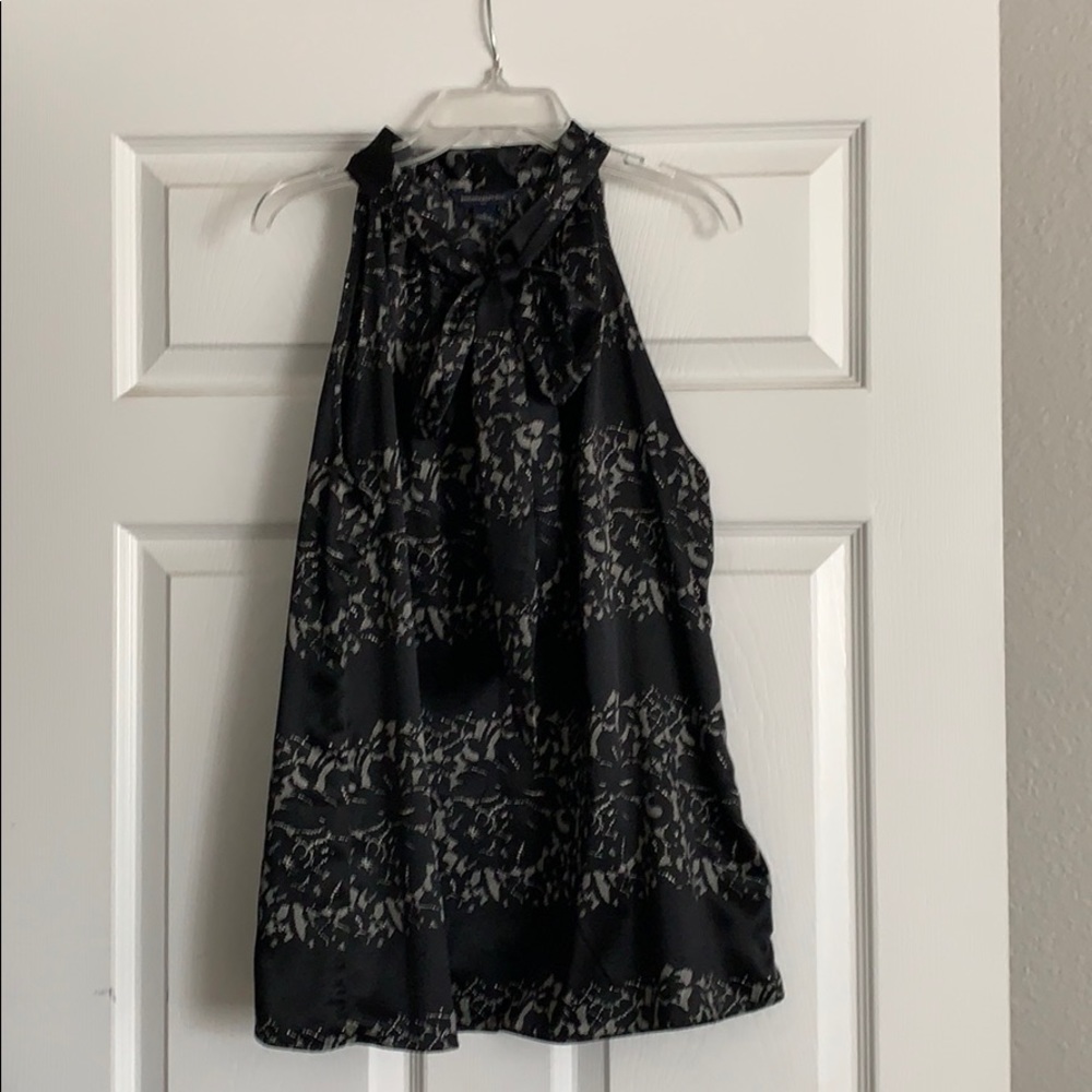 Tied neck shell blouse